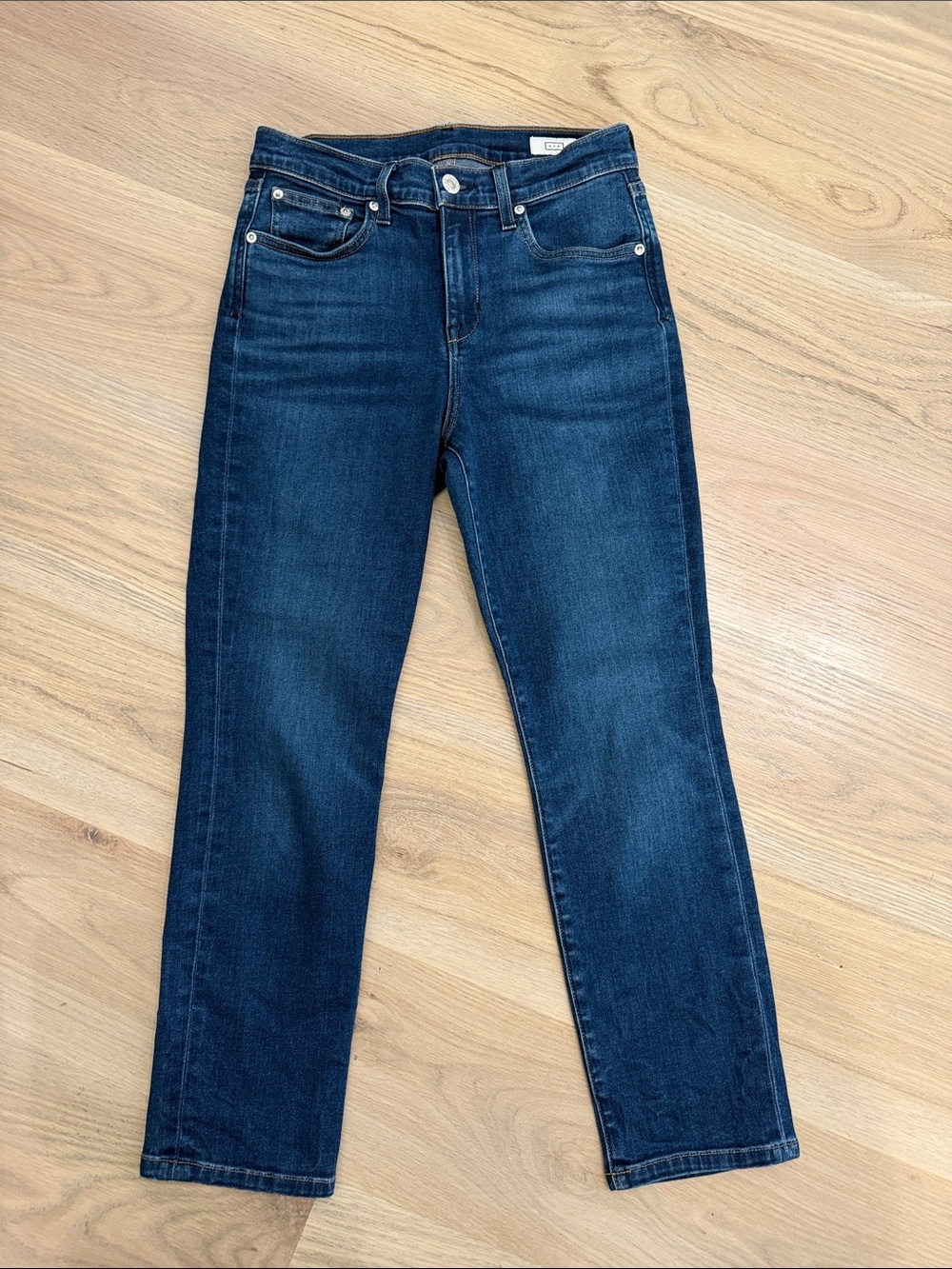 AYR The Stir High Rise Straight Leg Jeans Medium Wash - Size 27S